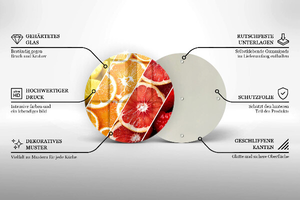 Tagliere in vetro temperato Frutti colorati