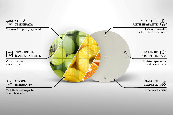 Tagliere in vetro temperato Frutti colorati