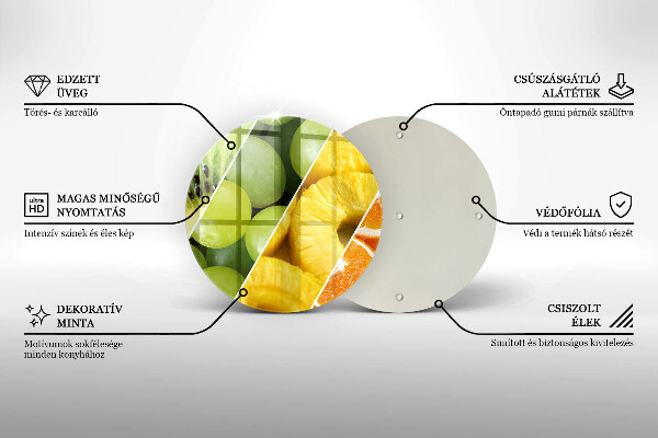 Tagliere in vetro temperato Frutti colorati