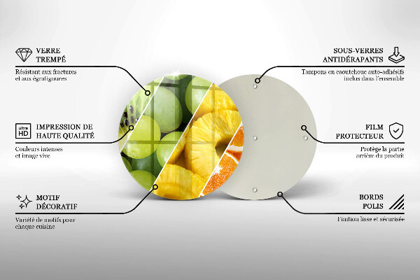 Tagliere in vetro temperato Frutti colorati