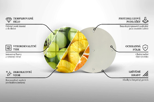 Tagliere in vetro temperato Frutti colorati