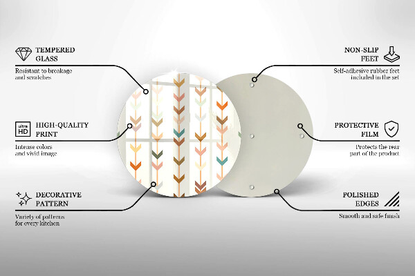 Tagliere in vetro temperato Elementi geometrici