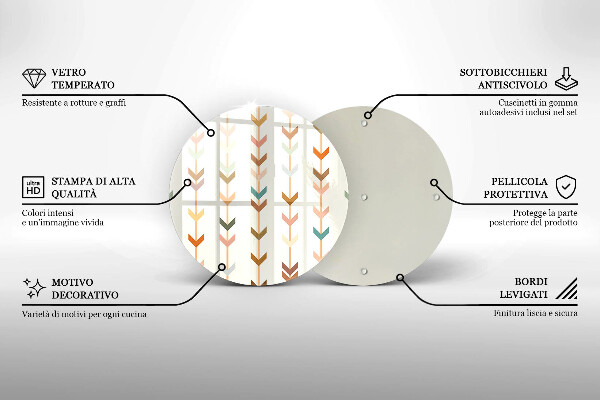 Tagliere in vetro temperato Elementi geometrici
