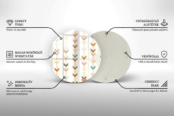Tagliere in vetro temperato Elementi geometrici