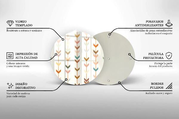 Tagliere in vetro temperato Elementi geometrici