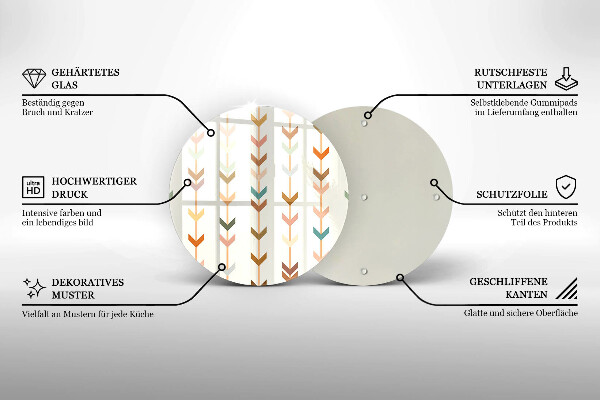 Tagliere in vetro temperato Elementi geometrici