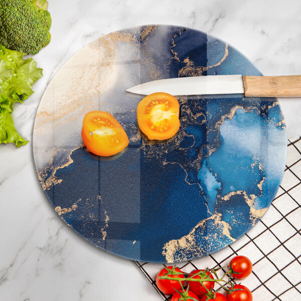 Tagliere in vetro temperato Sfondo elegante e oro