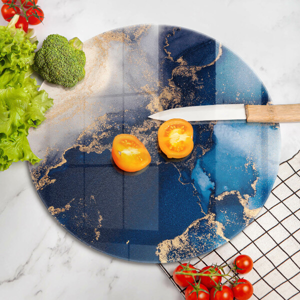 Tagliere in vetro temperato Sfondo elegante e oro