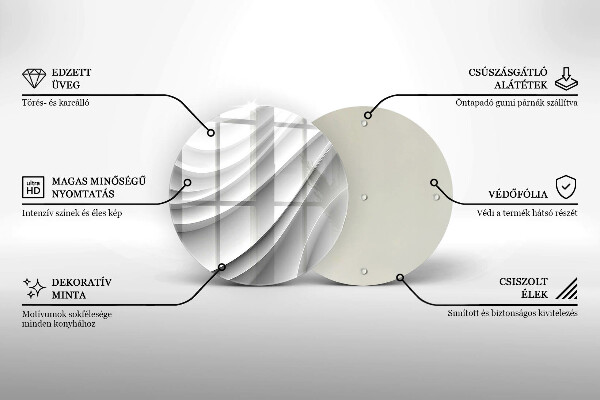 Tagliere in vetro temperato Linee geometriche