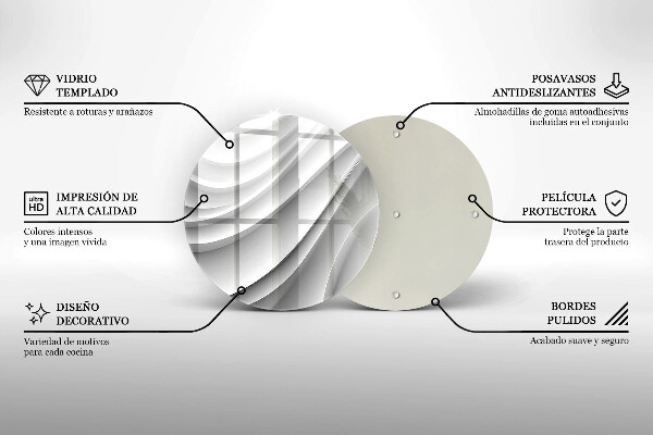 Tagliere in vetro temperato Linee geometriche