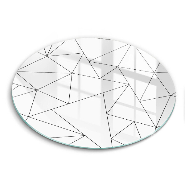 Tagliere in vetro temperato Triangoli bianchi