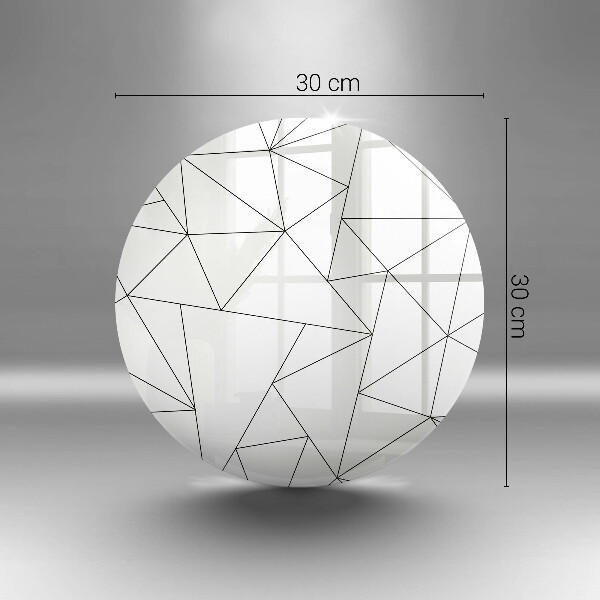 Tagliere in vetro temperato Triangoli bianchi