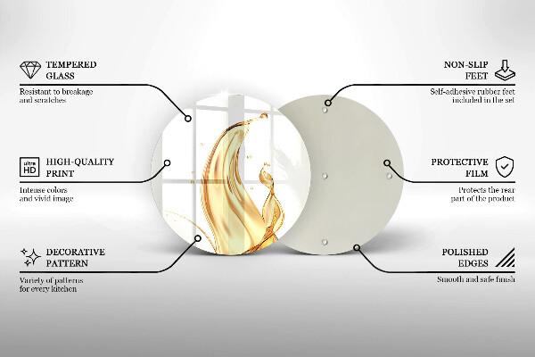 Tagliere in vetro temperato olio d'oliva