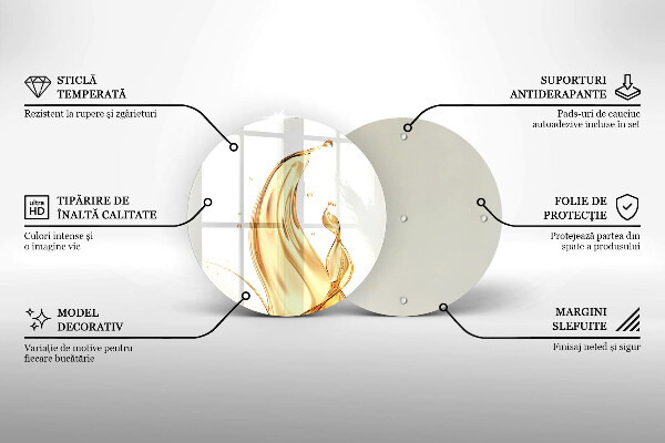 Tagliere in vetro temperato olio d'oliva