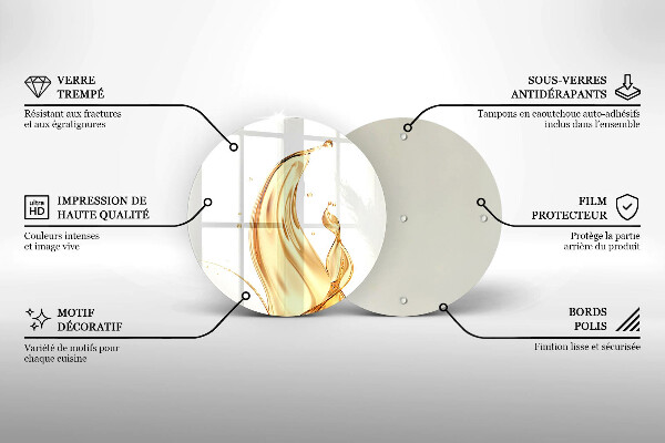 Tagliere in vetro temperato olio d'oliva
