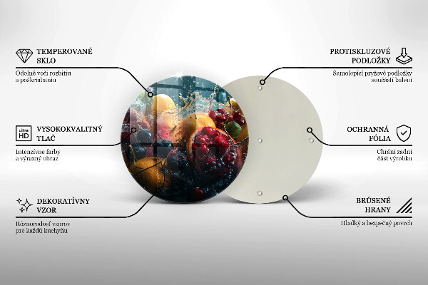 Tagliere in vetro temperato Frutta in acqua