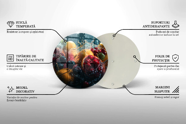 Tagliere in vetro temperato Frutta in acqua