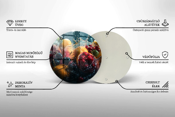 Tagliere in vetro temperato Frutta in acqua