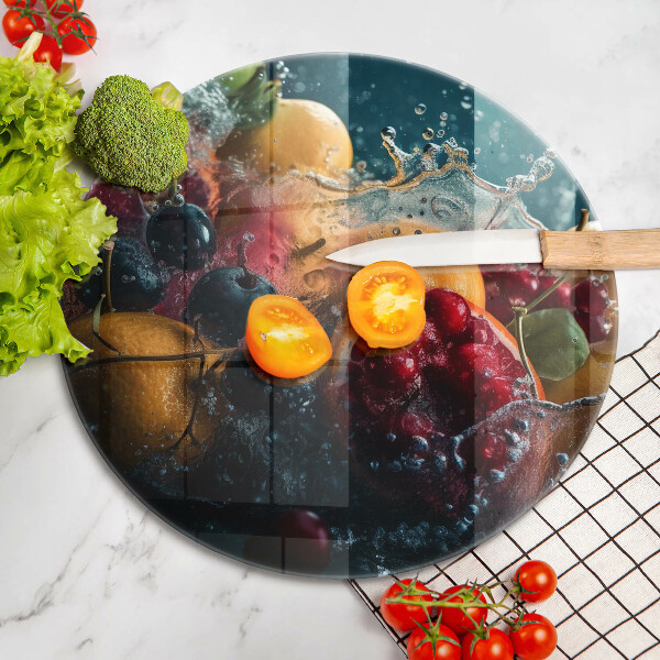 Tagliere in vetro temperato Frutta in acqua