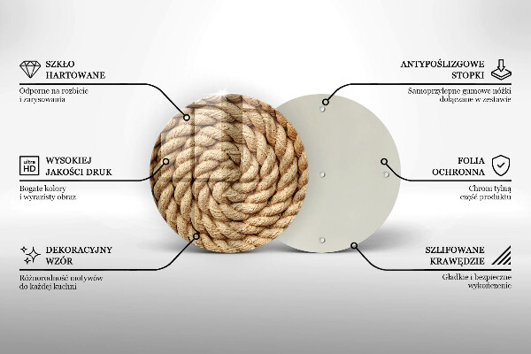 Tagliere in vetro temperato Grossa fune