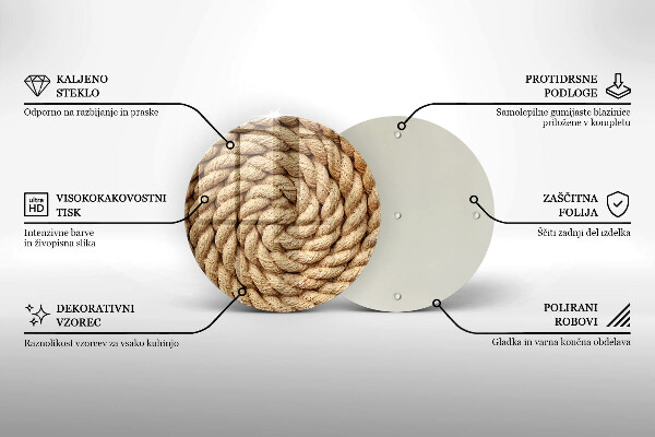 Tagliere in vetro temperato Grossa fune