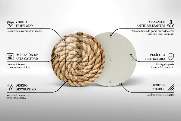 Tagliere in vetro temperato Grossa fune