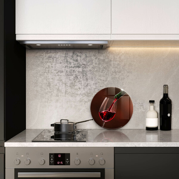 Tagliere in vetro temperato Un bicchiere di vino