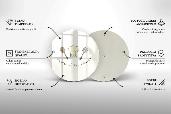 Tagliere in vetro temperato Maestro della cucina