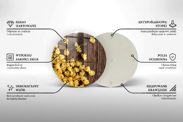 Tagliere in vetro temperato Pasta in tavola