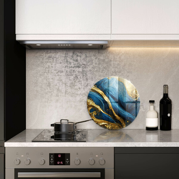 Tagliere in vetro temperato Marmo blu e oro