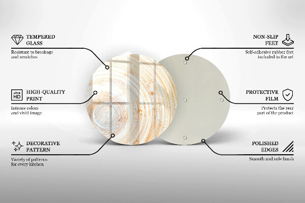 Tagliere in vetro temperato Struttura del legno