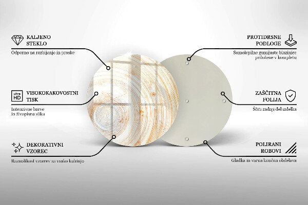 Tagliere in vetro temperato Struttura del legno
