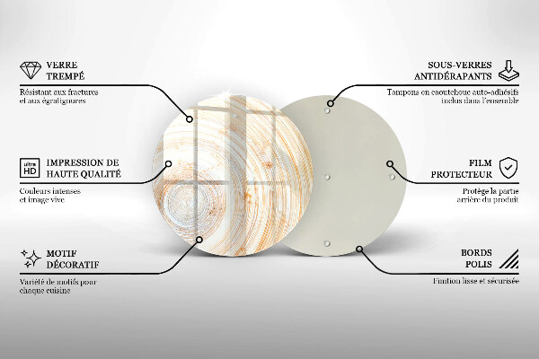 Tagliere in vetro temperato Struttura del legno