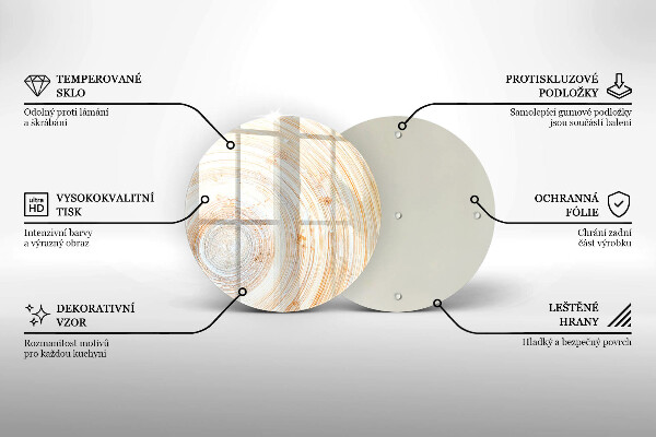 Tagliere in vetro temperato Struttura del legno
