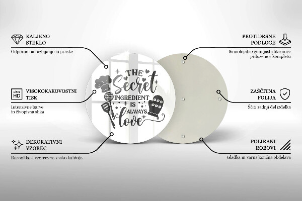 Tagliere in vetro temperato Iscrizione frase