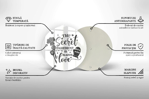 Tagliere in vetro temperato Iscrizione frase