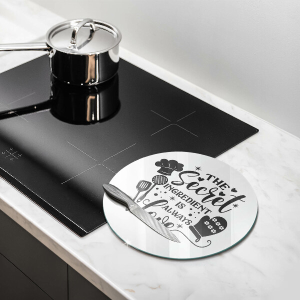 Tagliere in vetro temperato Iscrizione frase