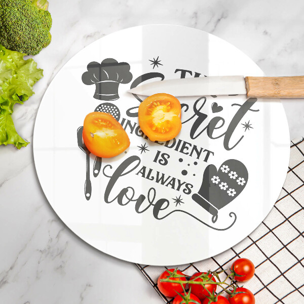 Tagliere in vetro temperato Iscrizione frase