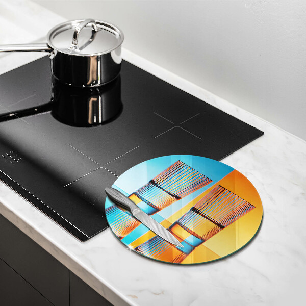 Tagliere in vetro temperato Due bicchieri d'acqua