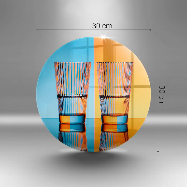 Tagliere in vetro temperato Due bicchieri d'acqua