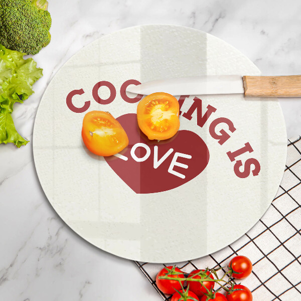 Tagliere in vetro temperato Cooking is love