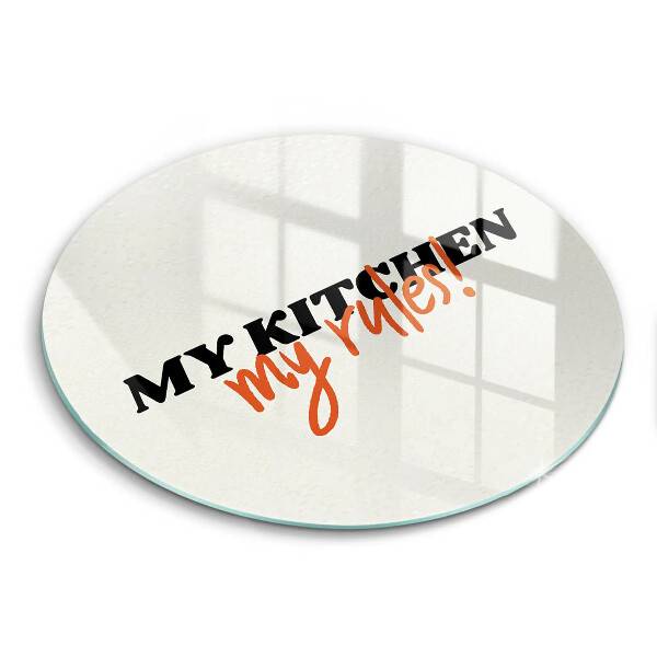 Tagliere in vetro temperato My kitchen my rules