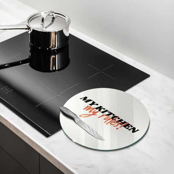 Tagliere in vetro temperato My kitchen my rules