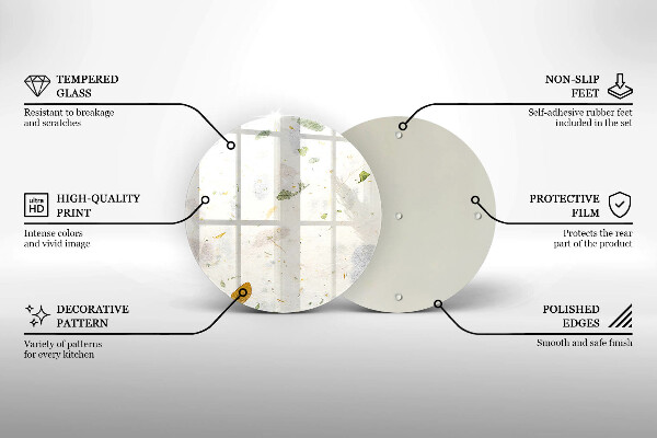 Tagliere in vetro temperato Foglie cadenti