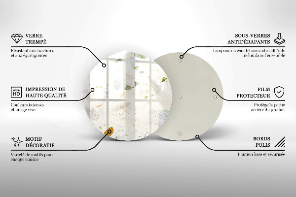 Tagliere in vetro temperato Foglie cadenti