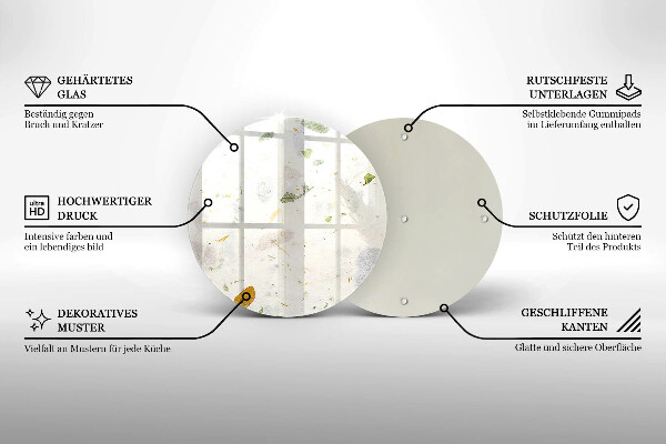 Tagliere in vetro temperato Foglie cadenti