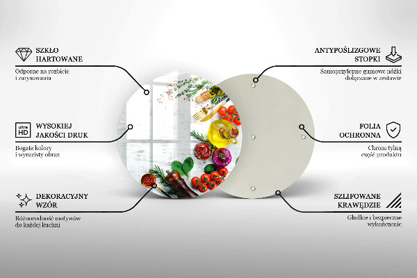 Tagliere in vetro temperato Verdure e spezie