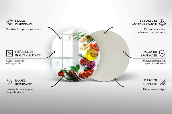 Tagliere in vetro temperato Verdure e spezie