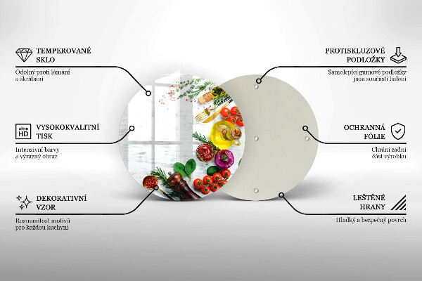 Tagliere in vetro temperato Verdure e spezie