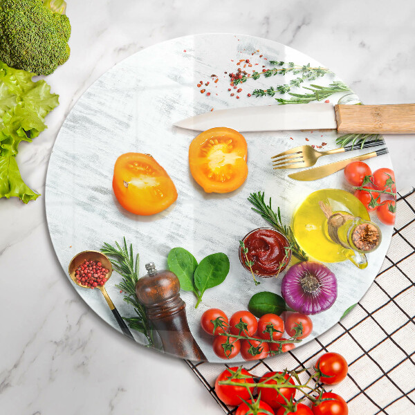 Tagliere in vetro temperato Verdure e spezie